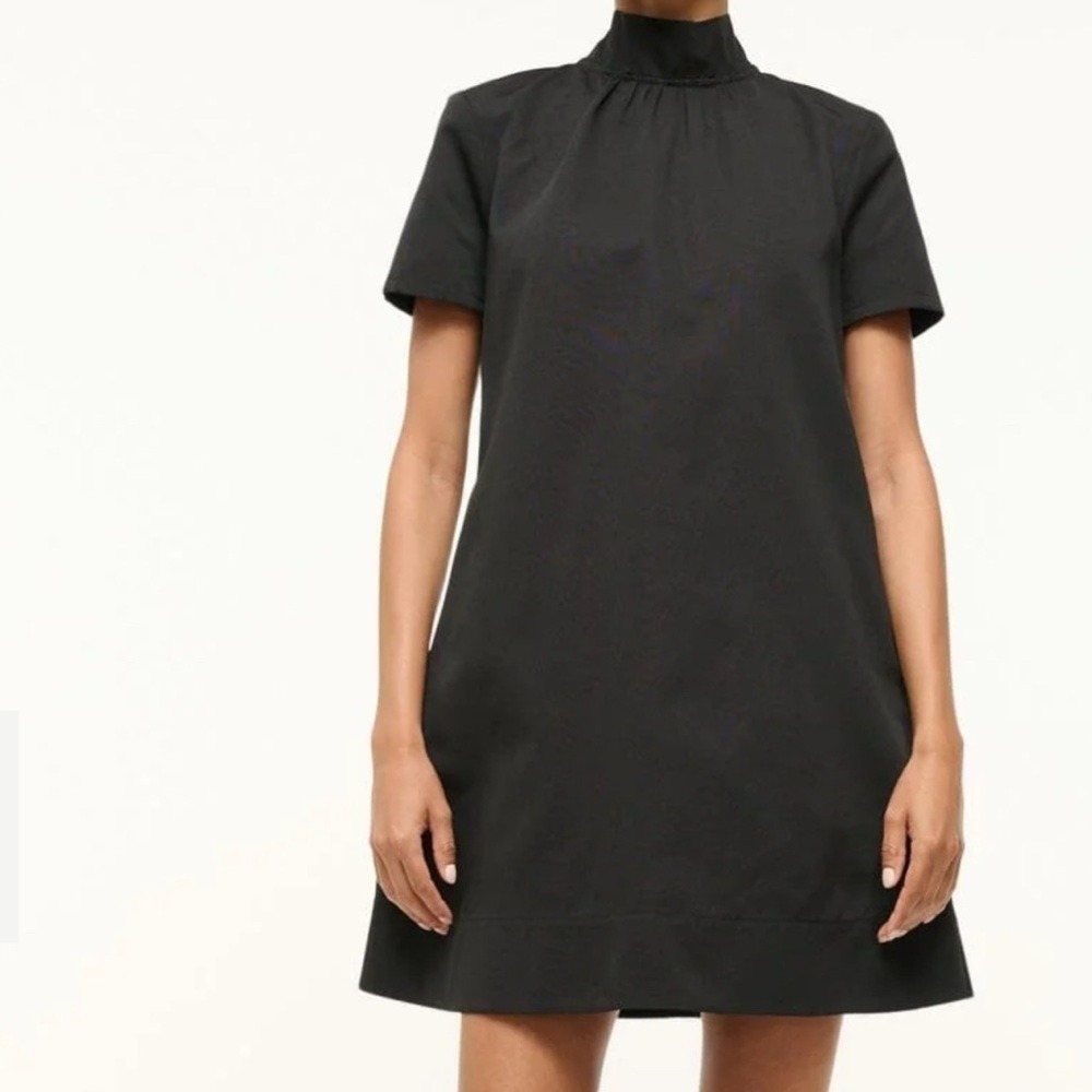New STAUD Mini Ilana Dress Black Size